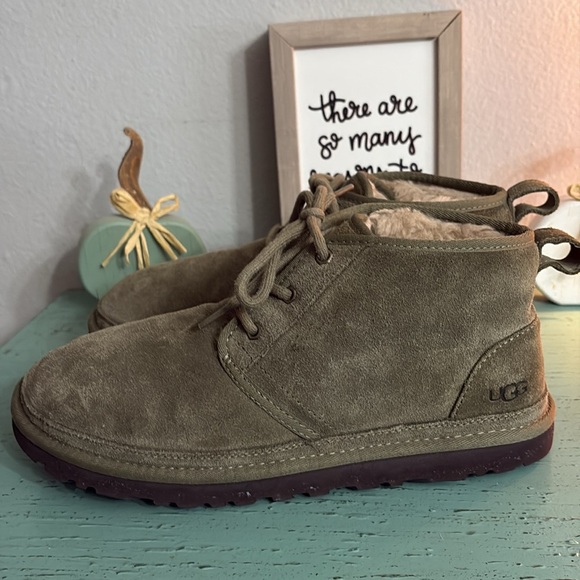 UGG Men's Suede Boots in Olive - Picture 2 of 5